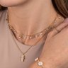 Choker Com Pingente De Pérolas E Zircônias Banhado A Ouro