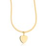 Choker Fita Com Pingente De Coração Banhado A Ouro