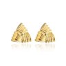 01 brinco tri banhado a ouro 18k