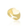 01 anel mindinho regulavel coracao liso banhado a ouro
