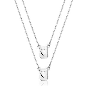 01 escapulario duplo coracao banhado em rodio