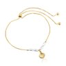 01 pulseira concha mare banhada a ouro