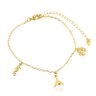 01 pulseira encanto do mar banhada a ouro