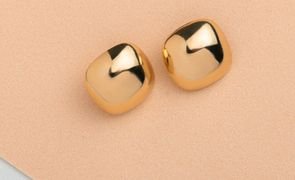 brincos banhados a ouro